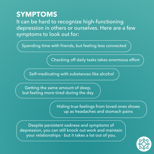 What is high functioning depression symptoms treatment options